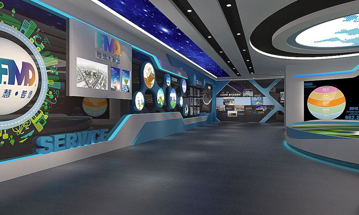 展會策劃設計中展廳玻璃運用和燈光照明